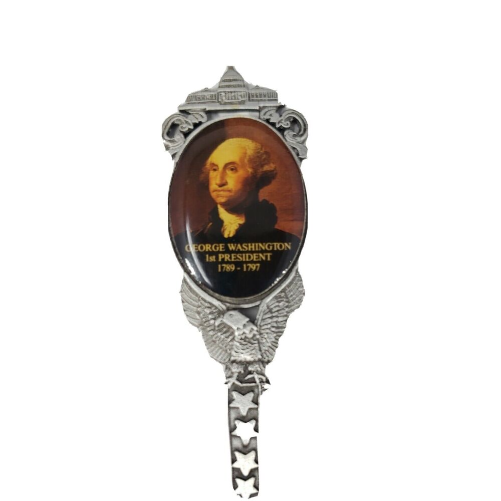 George Washington FORT Spoon White House Presidential Vintage 1987 Pewter